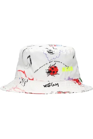 Msgm Accessoires, Dames, Wit, M, Katoen, Hoed