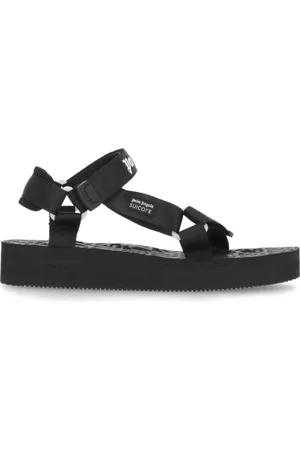 Palm Angels Schoenen, Heren, Zwart, 44 EU, Zwarte Slippers met Logo Banden