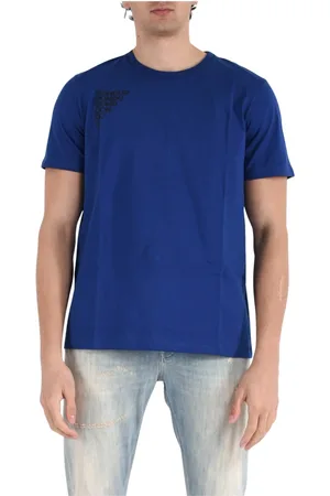 Dondup Tops, Heren, Blauw, M, Katoen, Jersey T-shirt met slim fit
