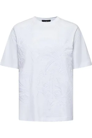 Silvian Heach Tops, Dames, Wit, S, Katoen, T-shirt met verhoogde borduurwerk