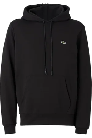 Lacoste Sweatshirts & Hoodies, Heren, Zwart, S, Katoen, Biologisch katoenen hoodie met kangoeroezak