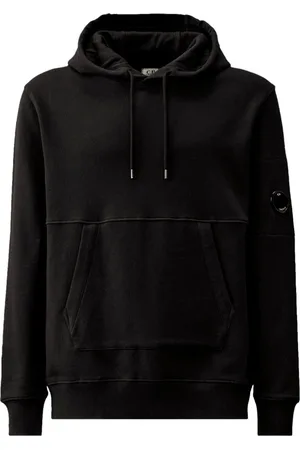C.P. Company Sweatshirts & Hoodies, Heren, Zwart, L, Katoen, Zwarte Kangoeroe Hoodie Sweatshirt Exclusief Ontwerp