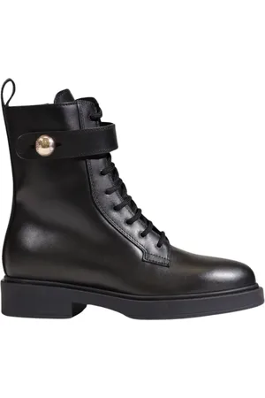 Furla Schoenen, Dames, Zwart, 36 EU, Leer, Army Boot Herfst/Winter Collectie Leer