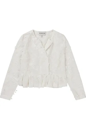 Munthe Blouses & Shirts, Dames, Wit, M, Floral Peplum Top