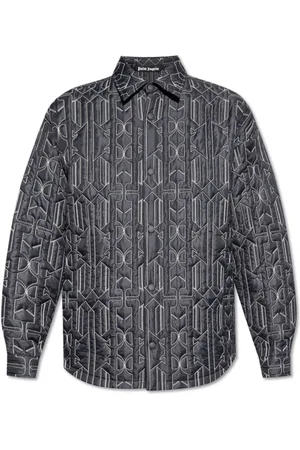 Palm Angels Jassen, Heren, Zwart, S, Nylon, Quilted Jacket
