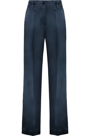 P.A.R.O.S.H. Broeken, Dames, Blauw, M, Katoen, Wijde broek