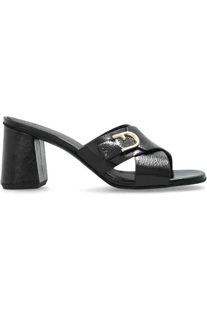Furla Schoenen, Dames, Zwart, 36 EU, Leer, Chique muiltjes met hak