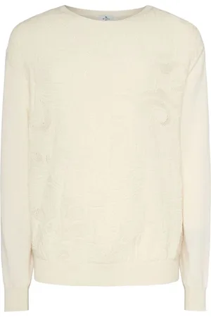 Etro Truien, Heren, , XL, Katoen, Katoenen Crewneck Sweater met Front Detail