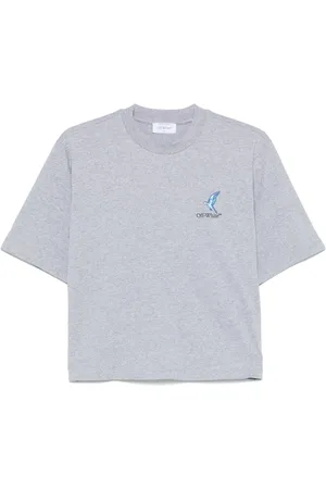OFF-WHITE Tops, Dames, Grijs, M, Katoen, Grijze Polo & Wit T-shirt Combo