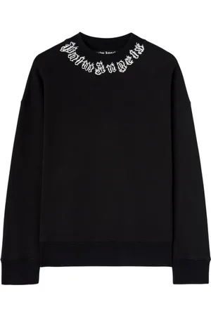 Palm Angels Sweatshirts & Hoodies, Heren, Zwart, XL, Katoen, Sweater met Logo Print