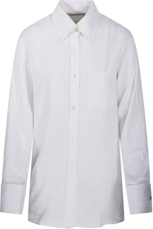 OUR LEGACY Blouses & Shirts, Dames, Wit, S, French Stripe Ceremony Viscose Shirt