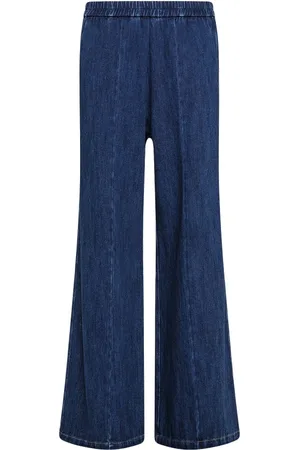 FORTE FORTE Jeans, Dames, Blauw, S, Denim, Blauwe Palazzo Denim Broek