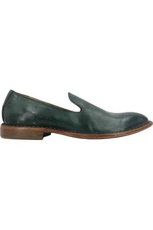 Moma Schoenen, Dames, Groen, 39 EU, Leer, Leren Instap Mocassin in Taupe