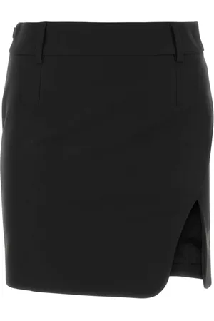 OFF-WHITE Rokken, Dames, Zwart, S, Polyester, Zwarte mini-rok van drillstof