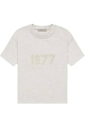 FEAR OF GOD Tops, Heren, Wit, M, Oatmeal Essentials T-shirt 1977