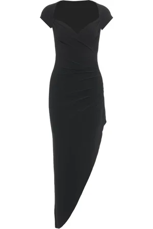 Norma Kamali Kleedjes, Dames, Zwart, S, Midi Jurk