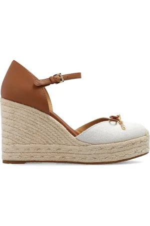 Michael Kors Schoenen, Dames, Bruin, 38 EU, Leer, Nori Wedge Pumps