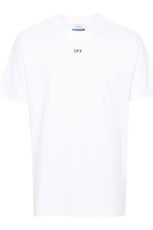 OFF-WHITE Tops, Heren, Wit, S, Katoen, Stamp Slim Fit T-shirt