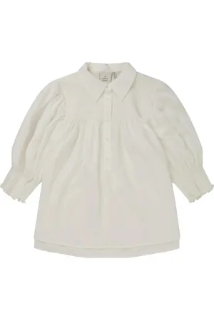 Munthe Blouses & Shirts, Dames, , L, Katoen, Feminine Smocked Blouse