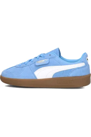 PUMA Schoenen, Dames, Blauw, 39 EU, Katoen, Stijlvolle Palermo LTH Lage Sneakers