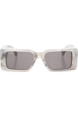 OFF-WHITE Accessoires, unisex, Grijs, ONE Size, Milano Rechthoekige Zonnebril