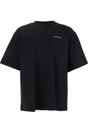 OFF-WHITE Tops, Heren, Zwart, M, Katoen, Barber Arrow T-shirt