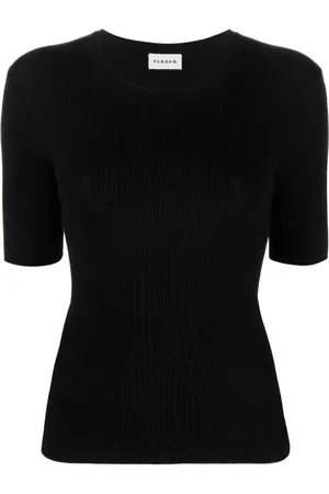 P.A.R.O.S.H. Truien, Dames, Zwart, M, Wol, Zwarte Gebreide Top