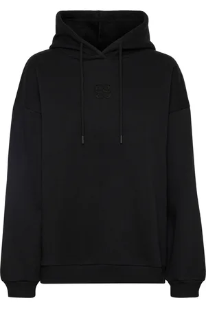 My Essential Wardrobe Sweatshirts & Hoodies, Dames, Zwart, L, Katoen, Hoodie met logo-borduring
