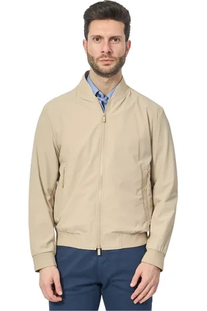 HUGO BOSS Jassen, Heren, , S, Slim Fit Jas met Geribbelde Details