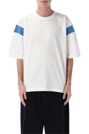 YMC YOU MUST CREATE Tops, Heren, Wit, M, Katoen, Rugby Tee Klassieke Stijl