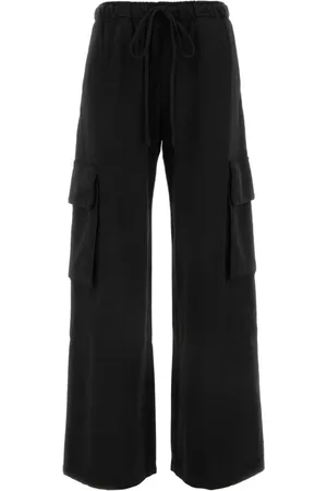 Palm Angels Broeken, Dames, Zwart, 2Xs, Katoen, Zwarte Katoenen Joggingbroek