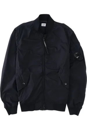 C.P. Company Jassen, Heren, Blauw, XL, Nylon, Geregenereerde Nylon Bomberjack met Iconische Lens Detail