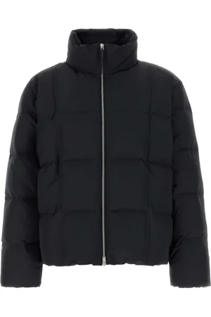 Jil Sander Jassen, Heren, Zwart, L, Polyester, Zwarte donsjack met blazers en vesten