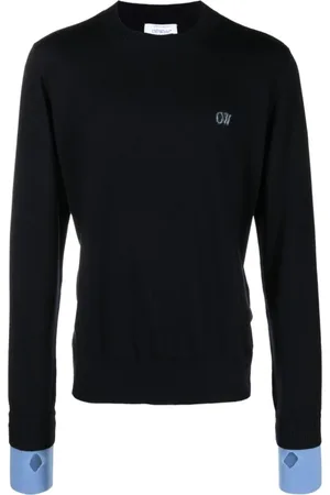 OFF-WHITE Truien, Heren, Zwart, M, Wol, Trui