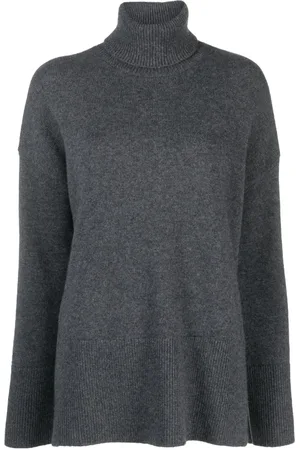 P.A.R.O.S.H. Truien, Dames, Grijs, L, Wol, Loto Turtleneck Trui
