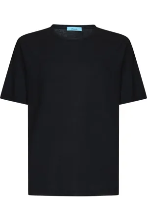 DRUMOHR Tops, Heren, Zwart, L, Katoen, Zwarte Crewneck Tee voor Mannen