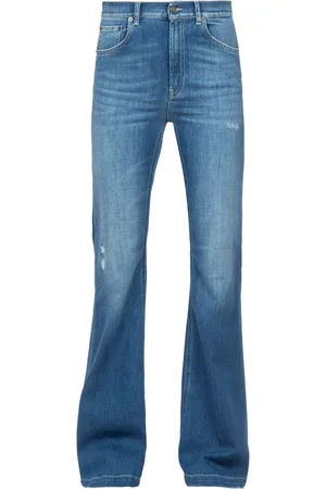 Dondup Jeans, Dames, Blauw, W29, Katoen, Vintage Flare Jeans Olijf