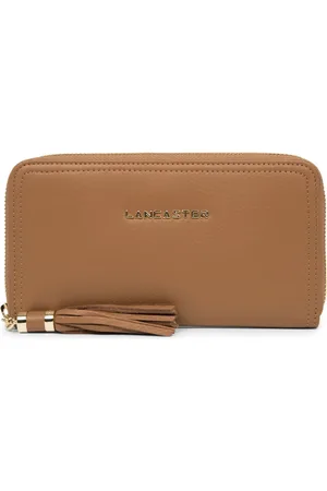Lancaster Accessoires, Dames, Bruin, ONE Size, Leer, Ritssluiting Metgezel Mademoiselle Ana Kameel