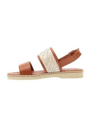 Hogan Schoenen, Dames, Bruin, 37 1/2 EU, Leer, Platte sandalen