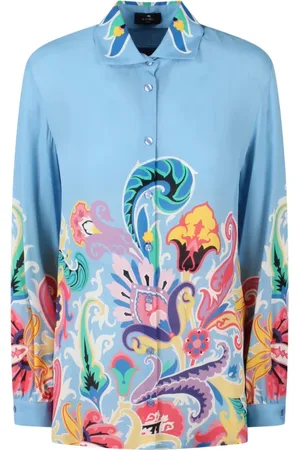 Etro Blouses & Shirts, Dames, Veelkleurig, M, Paisley Print Overhemd, Relaxte Pasvorm, Klassieke Kraag