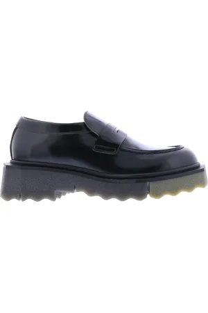 OFF-WHITE Schoenen, Dames, Zwart, 36 EU, Leer, Kalfsleren Sponge Loafers