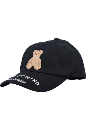Palm Angels Accessoires, Heren, Zwart, ONE Size, Katoen, Bear in Mind Geborduurde Cap