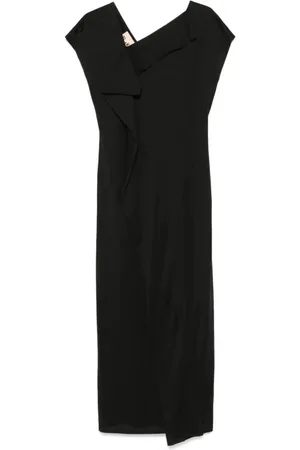 Plan C Kleedjes, Dames, Zwart, M, Lange jurk