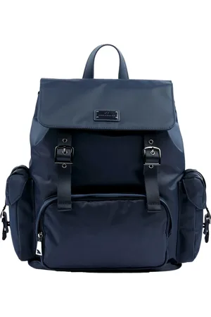Paul & Shark Tassen, unisex, Blauw, ONE Size, Nylon, Nylon Utility Rugzak met Leren Details
