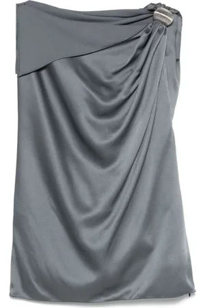 Lanvin Tops, Dames, Grijs, M, Asymmetrische Top met Arpège Ringdetail