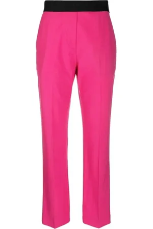 Msgm Broeken, Dames, Roze, M, Rechte Broek
