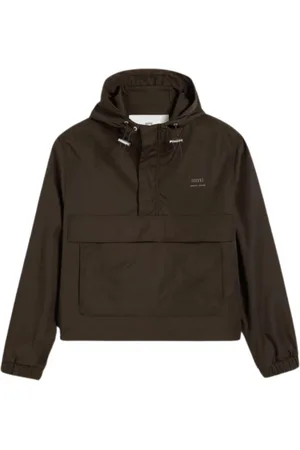 Ami Jassen, Heren, Bruin, M, Nylon, Nylon Hooded Windjack Café