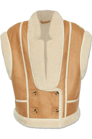 Munthe Jassen, Dames, Bruin, XS, Suède, Reversible Vest ‘Fikaly’