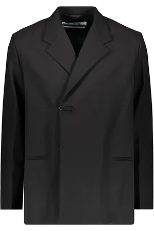 OFF-WHITE Jassen, Heren, Zwart, S, Rayon, Double-breasted Reversjas