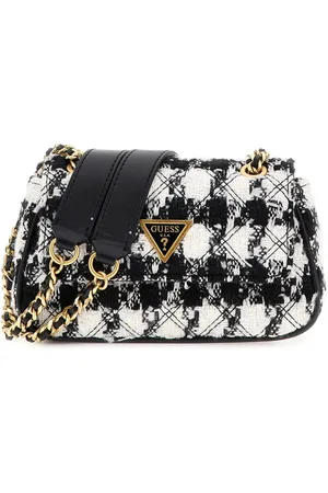 Guess Tassen, Dames, Zwart, ONE Size, Katoen, Spark Micro Mini Zwarte Multi Schoudertas